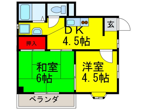 ニッシンハイツの物件間取画像